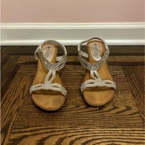 Sparkly Wedged Sandals